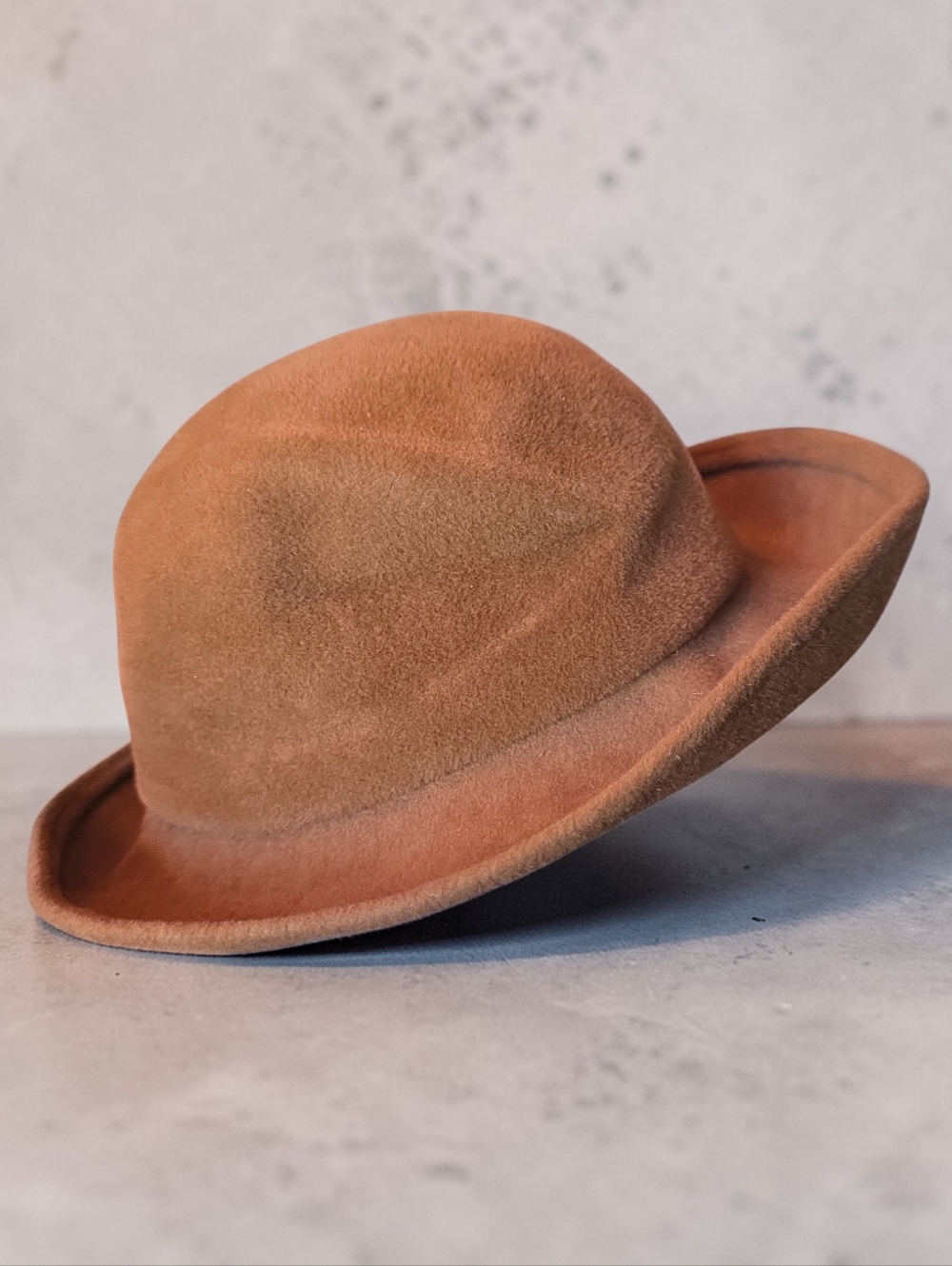 Vintage Annabel Ingall Brown Felt Fedora Hat - Picture 3 of 7